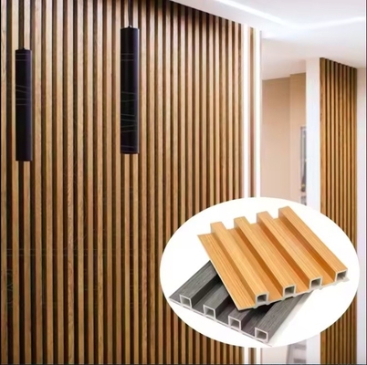 panel de pared wpc popular para interiores panel de pared de madera plástico compuesto panel acústico panel de techo de pared pvc