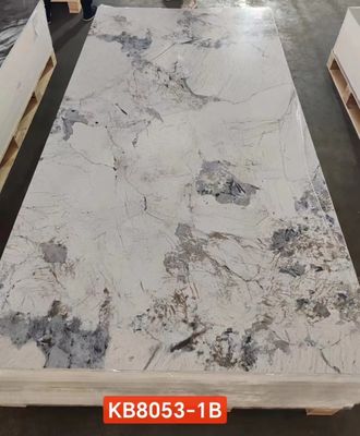 Nuevas láminas de pvc de mármol UV 3D hojas de mármol UV populares planchas de mármol de yeso panel de pared decorativo SPC