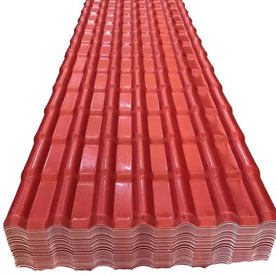 ASA Revestimiento Colonial Tejas PVC hojas de techado UPVC Material de construcción Techo exterior PVC Wave Español azulejos de resina sintética