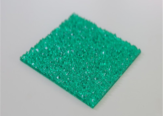 Material sólido grabado en relieve verde de  de la hoja del policarbonato grueso de 2m m - de 12m m