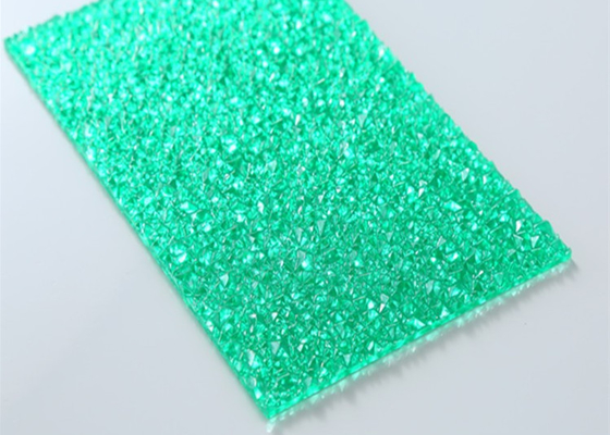 Material sólido grabado en relieve verde de  de la hoja del policarbonato grueso de 2m m - de 12m m