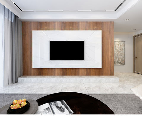 Panel de pared de interior de PVC laminado para diseño de rejilla de fondo