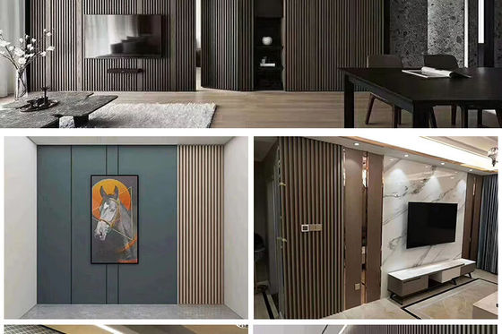 OEM Hollow Grano de madera color mármol Wpc madera panel de pared de pizarra revestimiento interior