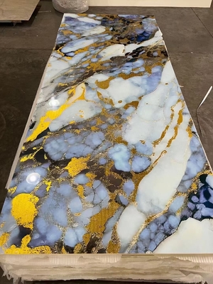 Revestimiento UV de paneles de pared de pvc resistente al agua diseños de color de mármol