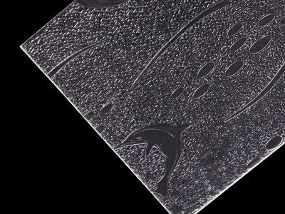 2 mm de textura Hojas de poliestireno para la puerta de la ducha Varios patrones Hojas PS claras para tabiques