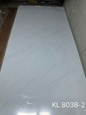Venta caliente de 3 mm de lámina de mármol UV panel de pared de PVC blanco 1220 * 2440mm placa UV para pared decorativa interior