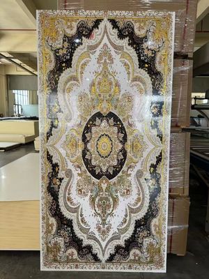 Panel de pared de mármol revestido con UV impermeable de alto brillo para pared interior