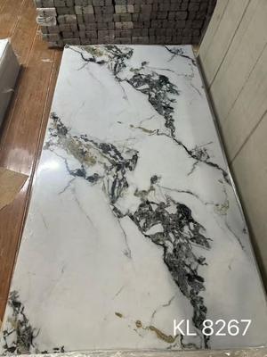 Lámina UV de mármol de 1,22 x 2,44 m y 2 mm con estampado en caliente