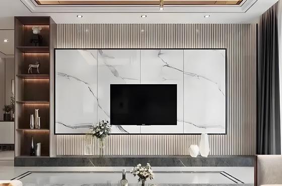 nuevo diseño alternativo de hoja de mármol de PVC flexible panel de pared decorativo SPC blanca hojas de mármol UV para paredes