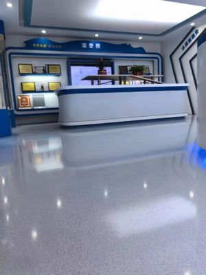 Revestimiento epoxi para suelos con efecto mármol espejo, pintura para suelos resistente al desgaste y duradera, revestimiento epoxi para suelos con arena coloreada