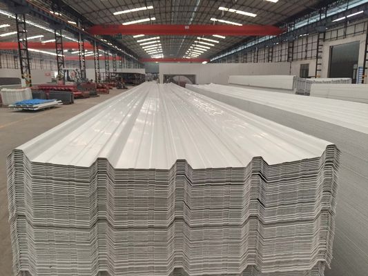 Material para techado de almacén: láminas de UPVC de 2 mm, tejas de UPVC para techos de fábrica, lámina corrugada de PVC blanca de larga duración