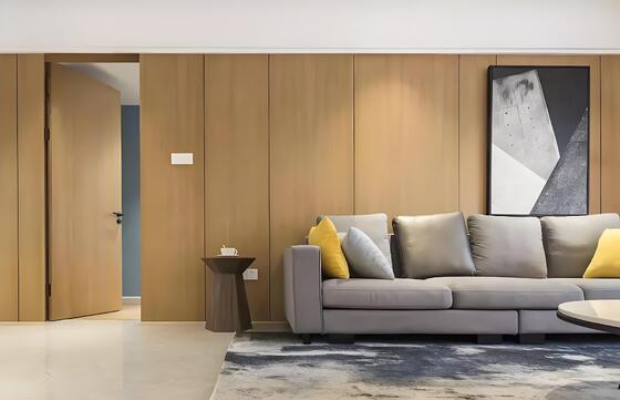 Chapa de madera de PVC de China Paneles de pared de chapa Ventas calientes chapa de madera pvc chapa de madera pvc placa de cristal de carbono para decoración interior