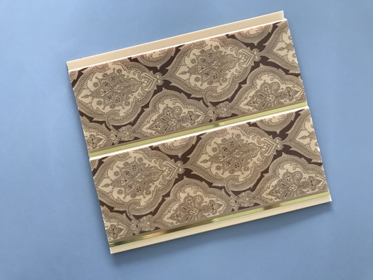 200 línea de oro de impresión los paneles del × 6m m del PVC del techo para la decoración del restaurante